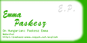 emma paskesz business card